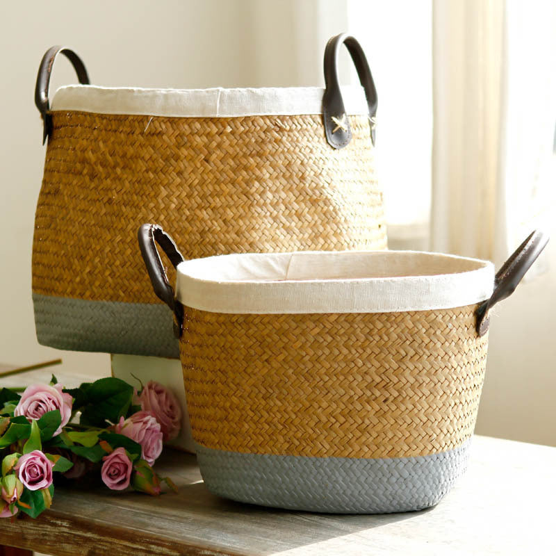 Rustic Charm: Handcrafted Seagrass Basket