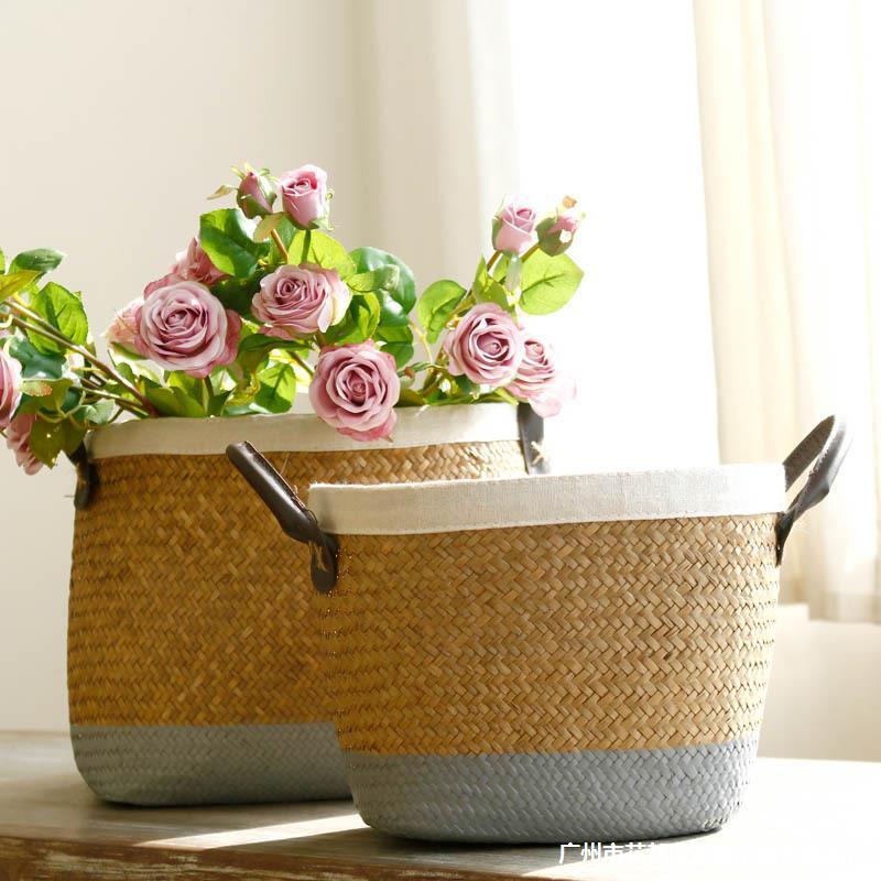 Rustic Charm: Handcrafted Seagrass Basket