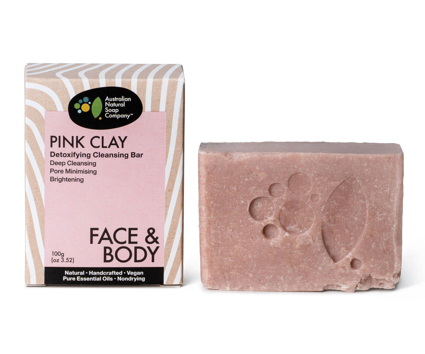 Australian Natural Soap Company Pink Clay Detoxifying Cleanser 100g