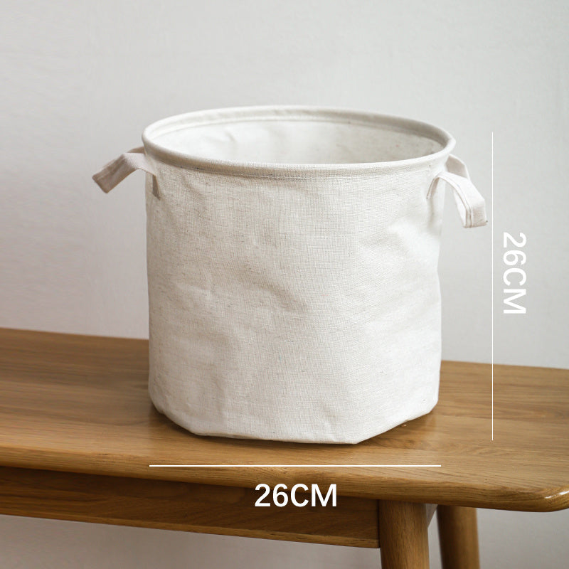 Cotton And Linen Foldable Storage Bucket