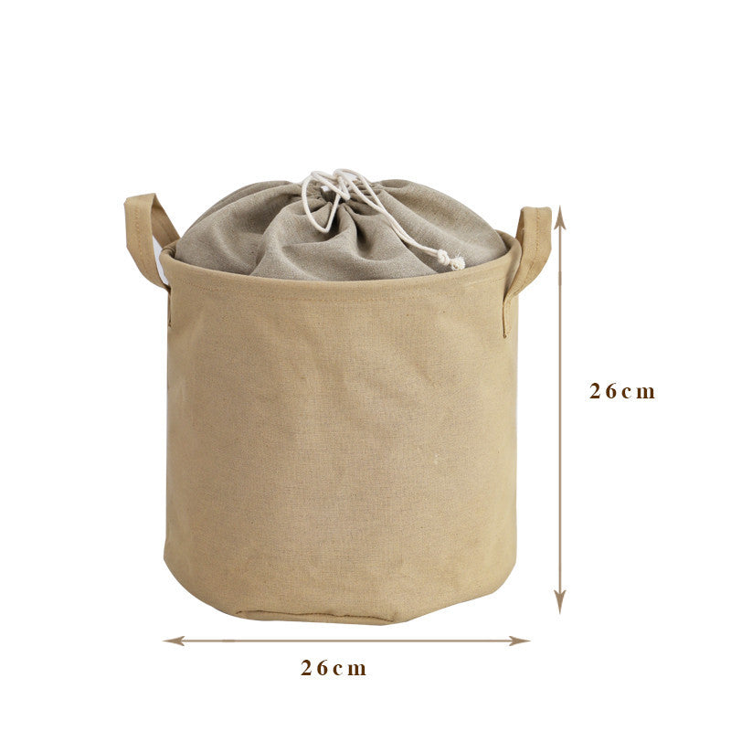 Cotton And Linen Foldable Storage Bucket