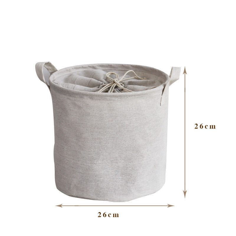 Cotton And Linen Foldable Storage Bucket