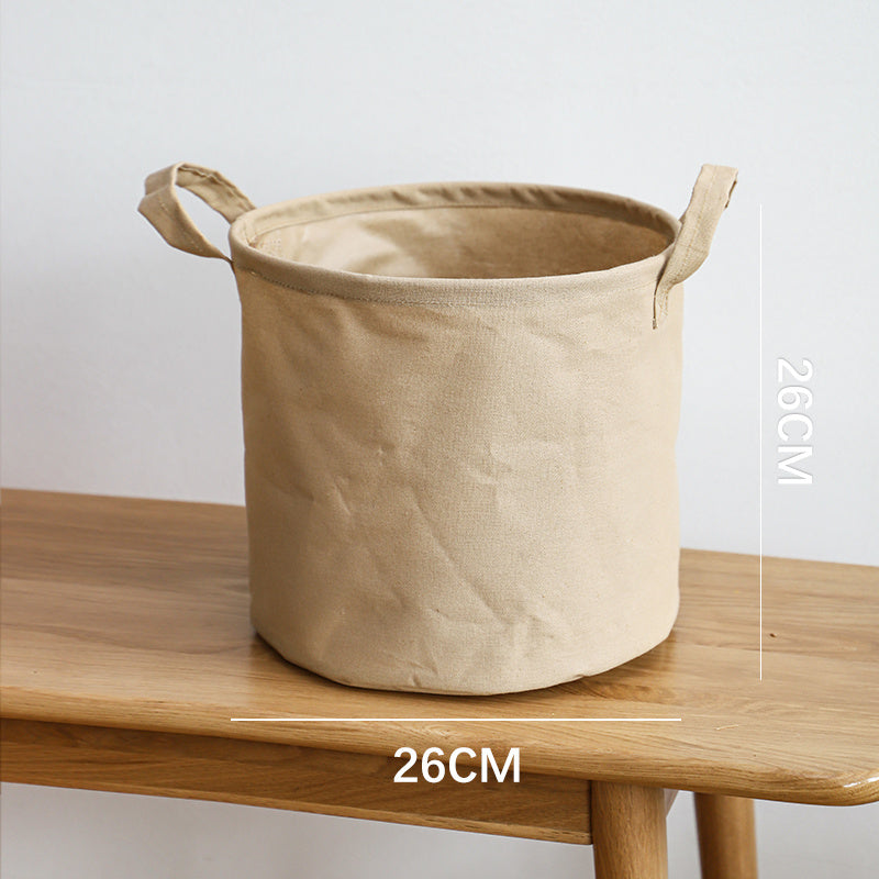 Cotton And Linen Foldable Storage Bucket