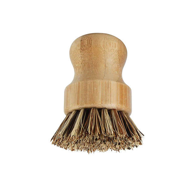 Bamboo Dish Scrub Brushes for Washing Cast Iron Pots/Pans